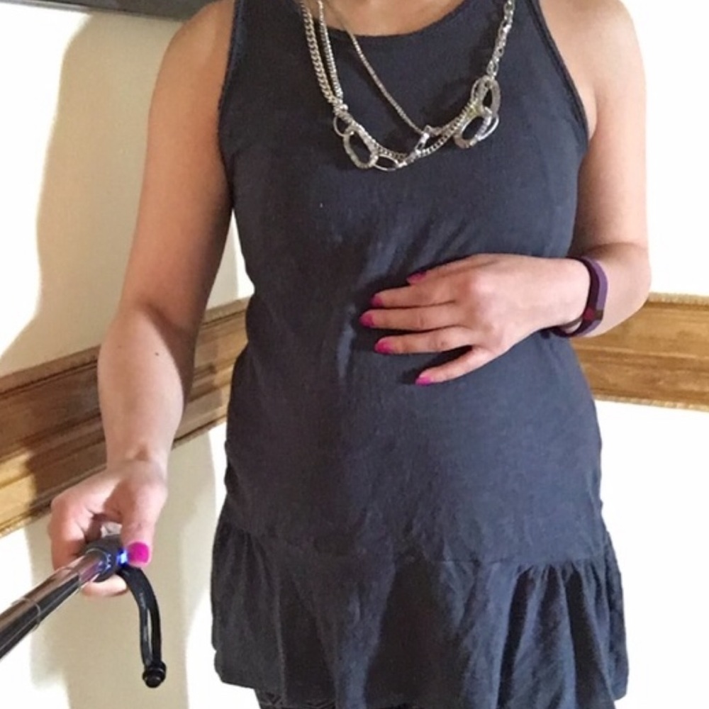 Maternity Gray Gap Top